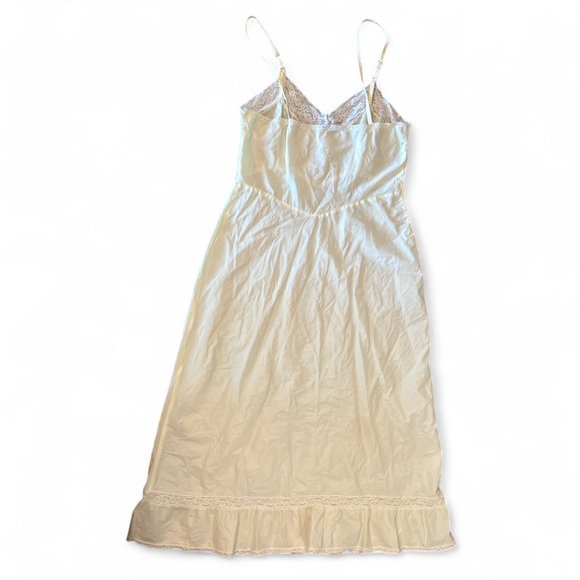 Vintage Butter Yellow Lace Trim Slip Dress - Picture 8 of 10
